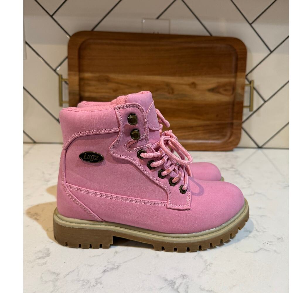Lugz Mantle Hi 6-Inch Boots in the Bubblegum Pink size 6 street feminine